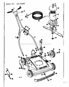 Page A Diagram and Parts List for 13181862  Craftsman Lawn Mower