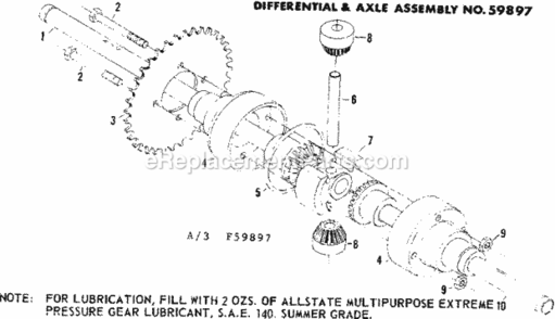 Page D Diagram and Parts List for 1318430  Craftsman Lawn Tractor