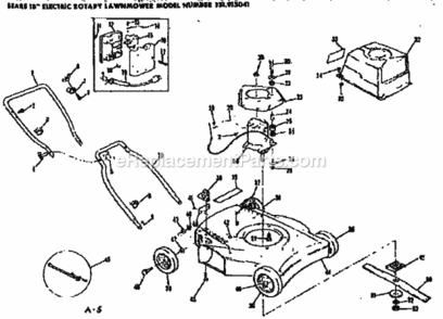 Page A Diagram and Parts List for 131915041  Craftsman Lawn Mower