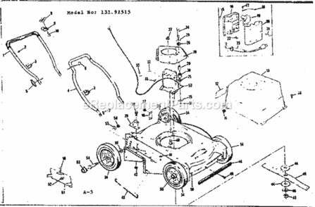 Part Location Diagram of 61791 Craftsman Upper Handle