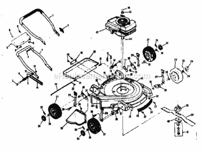 Page A Diagram and Parts List for 13191568  Craftsman Lawn Mower