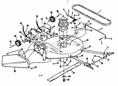 Page B Diagram and Parts List for 131962512  Craftsman Lawn Tractor