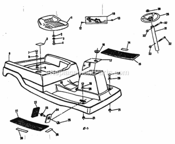 Page D Diagram and Parts List for 131962632  Craftsman Lawn Tractor