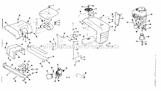 Page A Diagram and Parts List for 13196280  Craftsman Lawn Tractor