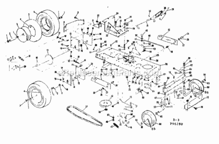Page B Diagram and Parts List for 13196280  Craftsman Lawn Tractor