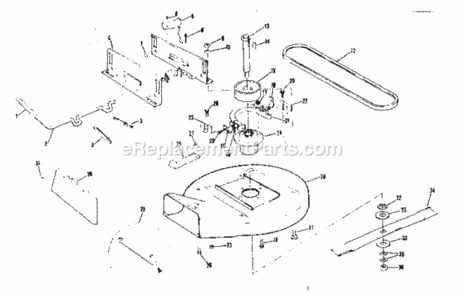Page C Diagram and Parts List for 13196280  Craftsman Lawn Tractor