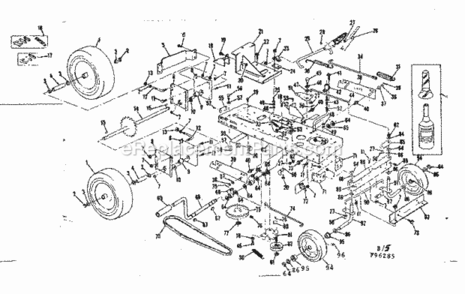 Part Location Diagram of 64245 Craftsman Transmission Support