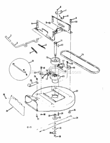 Page C Diagram and Parts List for 13196310  Craftsman Lawn Tractor