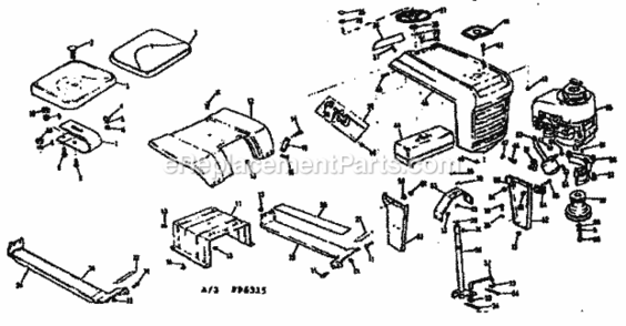 Page A Diagram and Parts List for 13196315  Craftsman Lawn Tractor