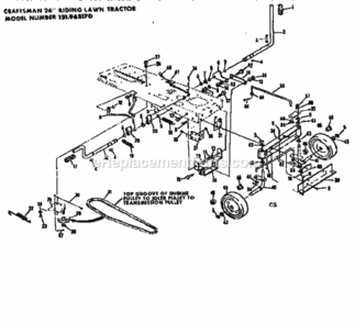 Page C Diagram and Parts List for 131963170  Craftsman Lawn Tractor