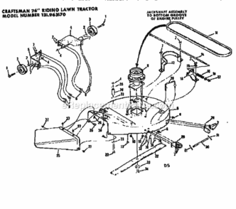 Page D Diagram and Parts List for 131963170  Craftsman Lawn Tractor