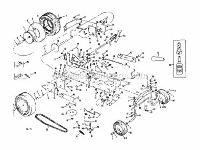 Page B Diagram and Parts List for 13196351  Craftsman Lawn Tractor