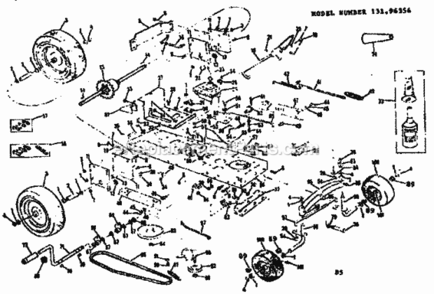Page B Diagram and Parts List for 13196356  Craftsman Lawn Tractor