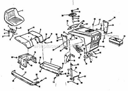 Page A Diagram and Parts List for 13196363  Craftsman Lawn Tractor