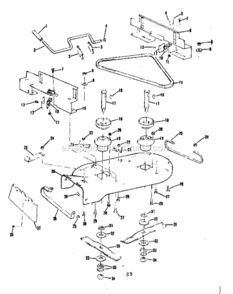 Page C Diagram and Parts List for 13196412  Craftsman Lawn Tractor
