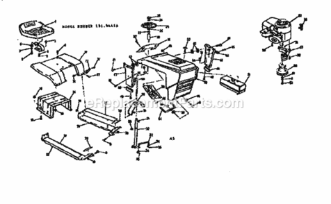 Page A Diagram and Parts List for 13196416  Craftsman Lawn Tractor