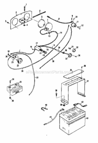 Page E Diagram and Parts List for 13196451  Craftsman Lawn Tractor