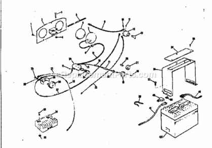 Page D Diagram and Parts List for 13196461  Craftsman Lawn Tractor