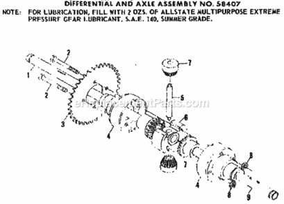 Page E Diagram and Parts List for 13196461  Craftsman Lawn Tractor