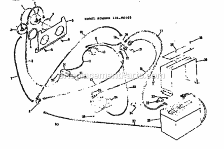 Page D Diagram and Parts List for 13196465  Craftsman Lawn Tractor