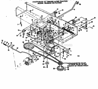 Page B Diagram and Parts List for 131965300  Craftsman Lawn Tractor