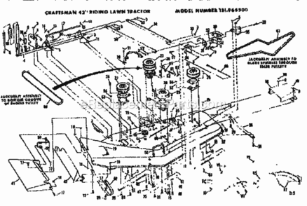 Page D Diagram and Parts List for 131965300  Craftsman Lawn Tractor