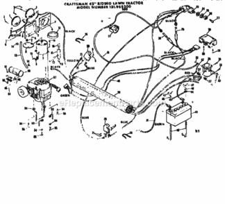 Page E Diagram and Parts List for 131965300  Craftsman Lawn Tractor