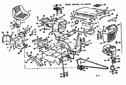Page A Diagram and Parts List for 13196616  Craftsman Lawn Tractor