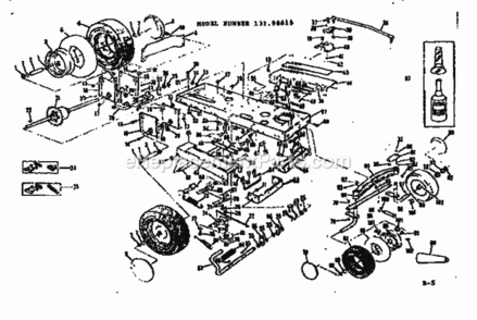 Page B Diagram and Parts List for 13196616  Craftsman Lawn Tractor
