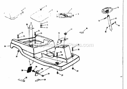 Page A Diagram and Parts List for 13196800  Craftsman Lawn Tractor