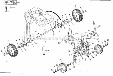 Page C Diagram and Parts List for 13196800  Craftsman Lawn Tractor
