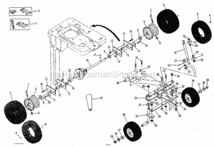 Page C Diagram and Parts List for 13196820  Craftsman Lawn Tractor