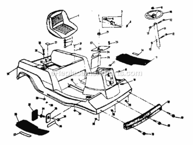 Page A Diagram and Parts List for 13196850  Craftsman Lawn Tractor