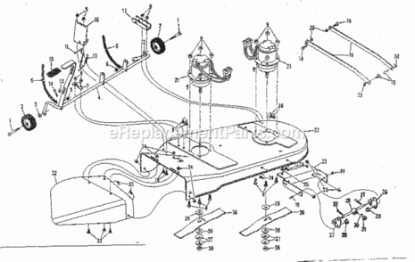 Page C Diagram and Parts List for 13196860  Craftsman Lawn Tractor