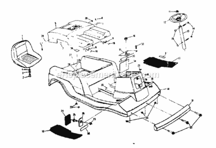 Page A Diagram and Parts List for 13196861  Craftsman Lawn Tractor
