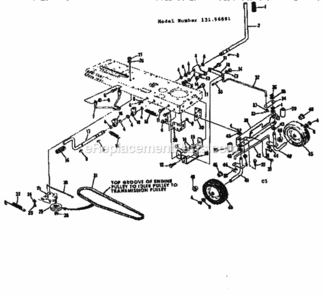 Page C Diagram and Parts List for 13196891  Craftsman Lawn Tractor