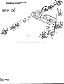 Page C Diagram and Parts List for 131969020  Craftsman Lawn Tractor