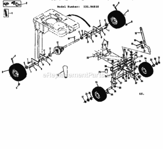 Page C Diagram and Parts List for 13196910  Craftsman Lawn Tractor