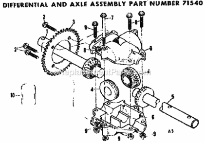 Page G Diagram and Parts List for 13196910  Craftsman Lawn Tractor