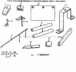 Page F Diagram and Parts List for 131969220  Craftsman Lawn Tractor