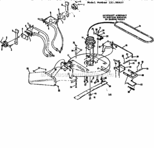 Page D Diagram and Parts List for 13196927  Craftsman Lawn Tractor