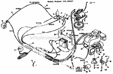 Part Location Diagram of 70459 Generac Flanged nut