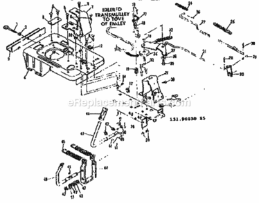 Page B Diagram and Parts List for 13196930  Craftsman Lawn Tractor