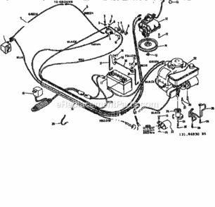 Page E Diagram and Parts List for 13196930  Craftsman Lawn Tractor