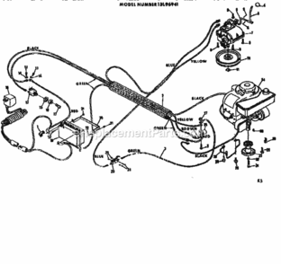 Page E Diagram and Parts List for 13196941  Craftsman Lawn Tractor