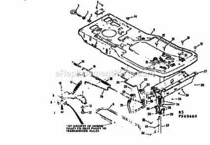 Page B Diagram and Parts List for 131969460  Craftsman Lawn Tractor