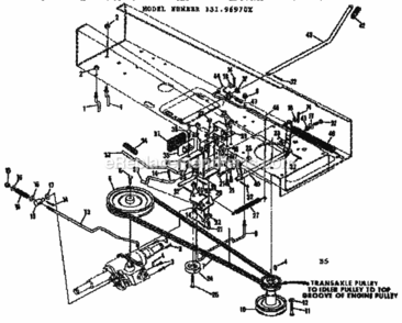 Page B Diagram and Parts List for 13196970X  Craftsman Lawn Tractor