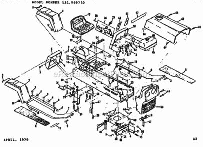 Part Location Diagram of 73791 Craftsman Transmission Support
