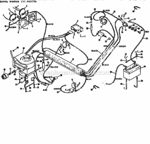Page E Diagram and Parts List for 131969730  Craftsman Lawn Tractor
