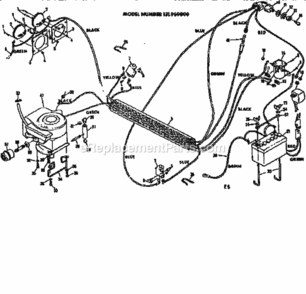 Page E Diagram and Parts List for 131969800  Craftsman Lawn Tractor